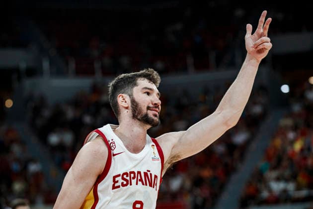 ESP: Spain - Portugal second Qualifying Window for the Qatar 2027 World Cup Dario Brizuela of Spain during second qualifying phase for the 2027 World Cup Window between Spain v Portugal played at Principe Felipe stadium, Zaragoza on August 28, 2026 in Spain Zaragoza Spain Baloncesto Copyright: xAgenciaxLOFx