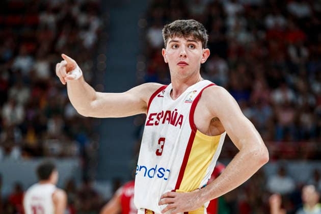 ESP: Spain - Portugal second Qualifying Window for the Qatar 2027 World Cup Sergio de Larrea of Spain during second qualifying phase for the 2027 World Cup Window between Spain v Portugal played at Principe Felipe stadium, Zaragoza on August 28, 2026 in Spain Zaragoza Spain Baloncesto Copyright: xAgenciaxLOFx