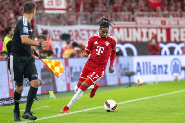 Michael Olise 17 (FC Bayern Muenchen), FC Bayern Muenchen - VfB Stuttgart, Fussball Bundesliga, 1. Spieltag, 28.08.2026 DFB regulations prohibit any use of photographs as image sequences and or quasi-video Muenchen Bayern Deutschland *** Michael Olise, 17, FC Bayern Munich, FC Bayern Munich vs. VfB Stuttgart, Bundesliga, Matchday 1, August 28, 2026. DFB regulations prohibit any use of photographs as image sequences and or quasi-video. Munich, Bayern, Germany Copyright: xkolbert-press UlrichxGamelx