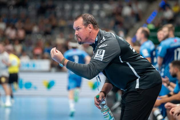 Handball I Herren I Saison 2026-2027 I Bundesliga I 1. Spieltag I TVB Stuttgart - Bergischer HC I 28.08.2026 Misha Kaufmann (Trainer, TVB Stuttgart) Stuttgart Porsche Arena Baden-Württemberg Deutschland Copyright: xLobeca MaxxPetershansx