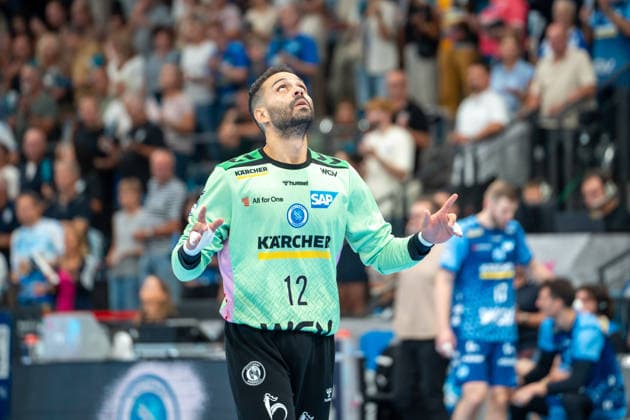 Handball I Herren I Saison 2026-2027 I Bundesliga I 1. Spieltag I TVB Stuttgart - Bergischer HC I 28.08.2026 Mohamed El-Tayar (12, TVB Stuttgart) Stuttgart Porsche Arena Baden-Württemberg Deutschland Copyright: xLobeca MaxxPetershansx