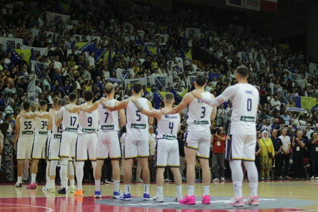 FIBA Basketball World Cup Qualifier: Bosnia and Herzegovina – Italy TUZLA, BOSNIA AND HERZEGOVINA - AUGUST 28: Players are seen ahead of the FIBA Basketball World Cup Qualifier match between Bosnia and Herzegovina and Italy in Tuzla, Bosnia and Herzegovina on August 28, 2026. Denis Zuberi Anadolu Tuzla Bosnia and Herzegovina. Editorial use only. Please get in touch for any other usage.  Copyright: x2026xAnadoluxDenisxZuberix