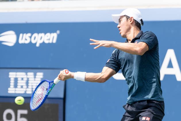 US Open qualifying final round NEW YORK, USA - AUGUST 28: Kei Nishikori returns ball during a men s qualifying singles match final round of the 2026 US Open Championship at USTA Billie Jean King National Tennis Center on August 28, 2026 in Flushing, NY. Kei Nishikori lost in straight sets. Lev Radin Anadolu New York United States. Editorial use only. Please get in touch for any other usage.  Copyright: x2026xAnadoluxLevxRadinx