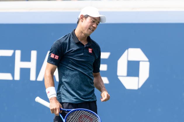 US Open qualifying final round NEW YORK, USA - AUGUST 28: Kei Nishikori reacts during a men s qualifying singles match final round of the 2026 US Open Championship at USTA Billie Jean King National Tennis Center on August 28, 2026 in Flushing, NY. Kei Nishikori lost in straight sets. Lev Radin Anadolu New York United States. Editorial use only. Please get in touch for any other usage.  Copyright: x2026xAnadoluxLevxRadinx