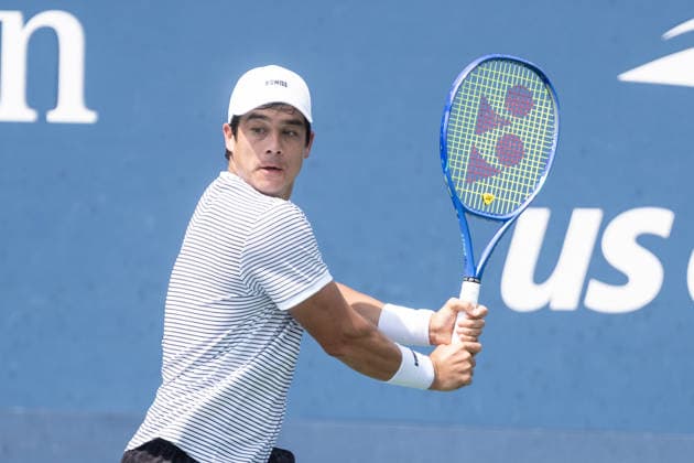 US Open qualifying final round NEW YORK, USA - AUGUST 28: Mackenzie McDonald returns ball during a men s qualifying singles match final round of the 2026 US Open Championship at USTA Billie Jean King National Tennis Center on August 28, 2026 in Flushing, NY. Mackenzie McDonald lost in three sets. Lev Radin Anadolu New York United States. Editorial use only. Please get in touch for any other usage.  Copyright: x2026xAnadoluxLevxRadinx