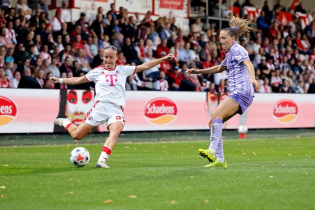 Die Fußballspielerinnen Beke Sterner (1. FC Köln, 37, Abwehr) und Lisann Kaut (TSG 1899 Hoffenheim, 4, Abwehr) beim Spiel der 1. Damen-Mannschaft des 1. FC Köln gegen TSG Hoffenheim (Endstand: 1:0) am 2. Spieltag in der Google Pixel Frauen-Bundesliga im Franz Kremer Stadion. Köln, 28.08.2026 (DFB regulations prohibit any use of photographs as image sequences and or quasi-video.) NRW Deutschland *** Soccer players Beke Sterner of 1. FC Köln, 37, defender, and Lisann Kaut of TSG 1899 Hoffenheim, 4, defender, in the match between 1. FC Köln’s women’s first team and TSG Hoffenheim, which ended 1–0 on Matchday 2 of the Google Pixel Women’s Bundesliga at the Franz Kremer Stadium in Cologne on August 28, 2026. DFB regulations prohibit any use of photographs as image sequences and or quasi-video. NRW, Germany Copyright: xChristophxHardtx