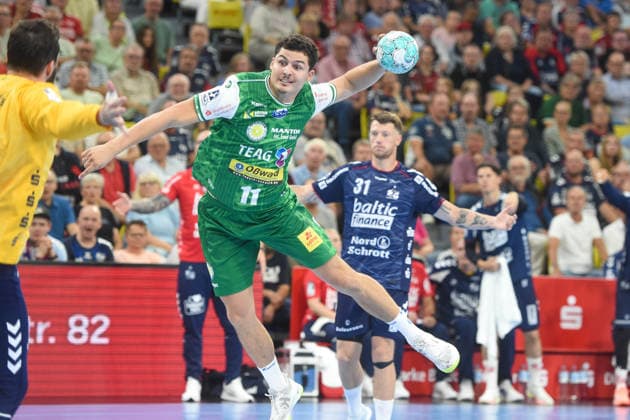 Handball I Herren I Saison 2026-2027 I Bundesliga I 1. Spieltag I SG Flensburg-Handewitt - ThSV Eisenach I 28.08.2026 Gian Attenhofer (11, ThSV Eisenach) Copyright: xLobeca JanxKirschnerx