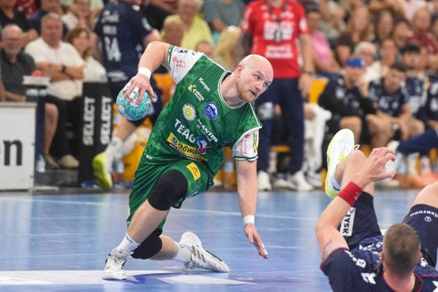 Handball I Herren I Saison 2026-2027 I Bundesliga I 1. Spieltag I SG Flensburg-Handewitt - ThSV Eisenach I 28.08.2026 Peter Walz (14, ThSV Eisenach) Copyright: xLobeca JanxKirschnerx