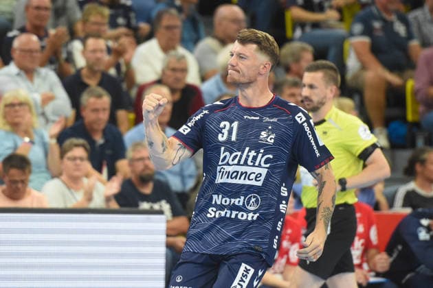 Handball I Herren I Saison 2026-2027 I Bundesliga I 1. Spieltag I SG Flensburg-Handewitt - ThSV Eisenach I 28.08.2026 Emil Jakobsen (31, SG Flensburg-Handewitt) Copyright: xLobeca JanxKirschnerx
