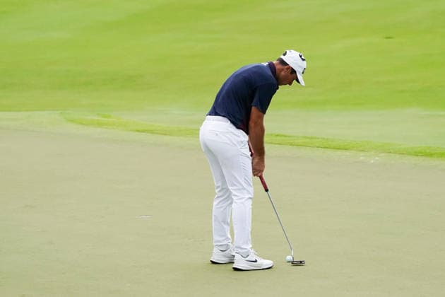 August 28, 2026, Atlanta, Georgia, USA: Viktor Hovland (NOR) putts the 18th green during the second round of the 2026 TOUR Championship at East Lake Golf Club. PGA, Golf Herren 2026: TOUR Championship - Round 2  - ZUMAw109 20260828_fap_w109_023 Copyright: xDebbyxWongx