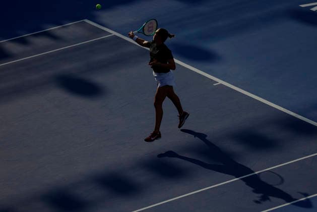 August 28, 2026, Monterrey, Nuevo Leon, Mexico: Diane Parry (FRA) in action against Ann Li (USA) during the semifinals of the GNP Seguros WTA, Tennis Damen 500 Open at Club Sonoma in Monterrey, Nuevo LeoÂ³n. Tenis 2026: Semifinal WTA 500 Monterrey: Parry Vs Li  - ZUMAo125 20260828_zip_o125_006 Copyright: xAntonioxOjedax