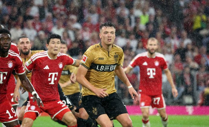 28.08.26 FC Bayern München - VfB Stuttgart Deutschland, München, 28.08.2026, Fussball, Bundesliga, Saison 2026 2027, FC Bayern München - VfB Stuttgart: Dzenan Pejcinovic (VfB Stuttgart). *** August 28, 2026 FC Bayern Munich vs. VfB Stuttgart Germany, Munich, August 28, 2026, Soccer, Bundesliga, 2026–2027 Season, FC Bayern Munich vs. VfB Stuttgart, Dzenan Pejcinovic, VfB Stuttgart