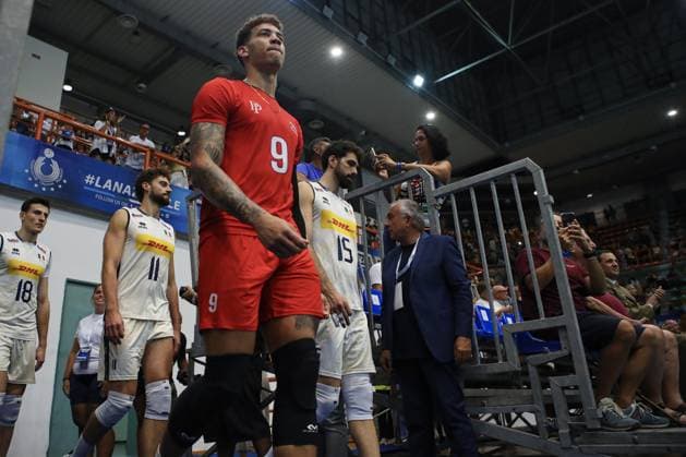 IPA87881210 - Alejandro Miguel Gonzalez Rodriguez of Cuba takes the court before the 2026 FIPAV Cup Men s Elite match between Italy and Cuba during the FIPAV Cup Men s Elite—Italy vs. Cuba, a volleyball exhibition match in Messina, Italy, on August 28, 2026  Copyright: xMassimilianoxCarnabuci IPAxSportx xx 87881210