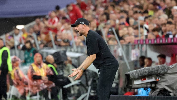 28.08.26 FC Bayern München - VfB Stuttgart Deutschland, München, 28.08.2026, Fussball, Bundesliga, Saison 2026 2027, FC Bayern München - VfB Stuttgart: Sebastian Hoeneß (Trainer VfB Stuttgart). *** August 28, 2026 FC Bayern Munich vs. VfB Stuttgart Germany, Munich, August 28, 2026, Soccer, Bundesliga, 2026–2027 Season, FC Bayern Munich vs. VfB Stuttgart Sebastian Hoeneß, Coach of VfB Stuttgart