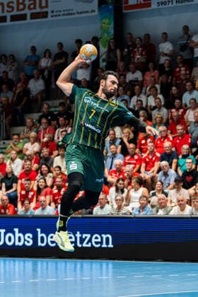 Hamm, Deutschland 28. August 2026: 2. HBL - 2026 2027 - Sp. 1 - ASV Hamm-Westfalen gegen VfL Eintracht Hagen Im Bild: Pouya Norouzinezhad (Hagen) WESTPRESS Arena Nordrhein Westfalen Copyright: xFotostandx xKruczynskix