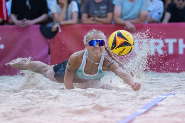 RECORD DATE NOT STATED German Beach Championship - Deutsche Beachvolleyball Meisterschaft Dortmund, Germany 28.08.2026 DORTMUND, GERMANY - AUGUST 28: Paula Schürholz (Player 2, Eintracht Spontent) during the German Beach Championship - Deutsche Beachvolleyball Meisterschaft at Dortmund on August 28, 2026 in Dortmund, Germany. Copyright: xBEAUTIFULxSPORTS PeterxWeberx