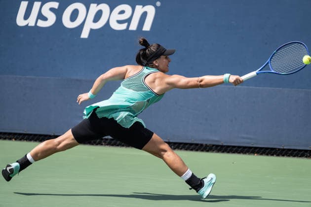 US Open 2026 Qualifying Final Round NEW YORK, UNITED STATES - AUGUST 28: Bianca Andreescu returns a shot during the final round of women s singles qualifying at the 2026 US Open at the USTA Billie Jean King National Tennis Center in Flushing, New York, United States, on August 28, 2026. Lev Radin Anadolu New york United States. Editorial use only. Please get in touch for any other usage.  Copyright: x2026xAnadoluxLevxRadinx