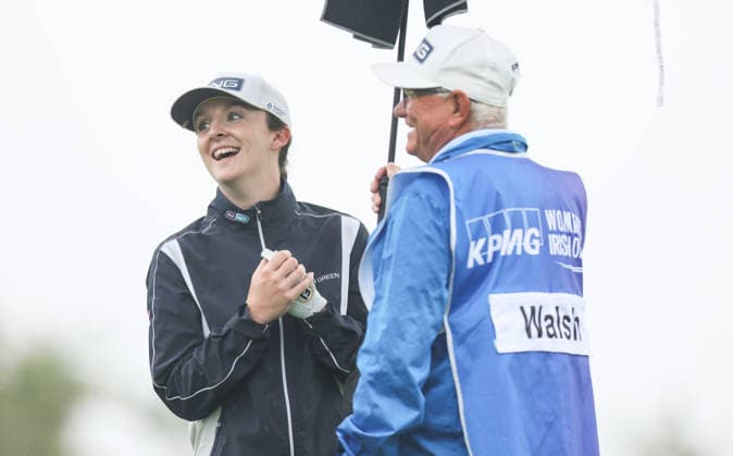 2026 KPMG Women s Irish Open, The K Club, Kildare 29 8 2026 Lauren Walsh of Ireland with her caddie Gary Du Plooy Lauren Walsh with her caddie Gary Du Plooy 29 8 2026  Copyright: xx RDR_8683