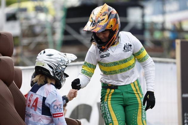 29.08.2026, Daolasa di Commezzadura, Black Snake, 2026 UCI MTB World Championship, WM, Weltmeisterschaft Women Junior s Finals DHI (downhill) Tilly Boadle 20 (AUS) taking the first place hot seat Daolasa di Commezzadura Black Snake Trento Italy Copyright: xJustPictures.ch FrancescoxMinghettix jp-en-FrMi-_NG_0184