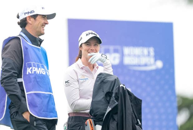 2026 KPMG Women s Irish Open, The K Club, Kildare 29 8 2026 Leona Maguire of Ireland with her caddie Simon Keelan Leona Maguire with Simon Keelan 29 8 2026  Copyright: xx RDR_9382