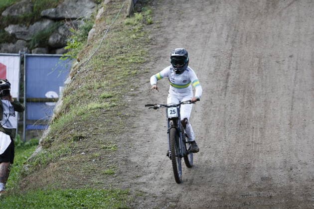 29.08.2026, Daolasa di Commezzadura, Black Snake, 2026 UCI MTB World Championship, WM, Weltmeisterschaft Women Junior s Finals DHI (downhill) Zuri Acheson 25 (AUS) Daolasa di Commezzadura Black Snake Trento Italy Copyright: xJustPictures.ch FrancescoxMinghettix jp-en-FrMi-_NG_0083