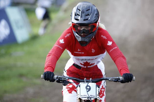 29.08.2026, Daolasa di Commezzadura, Black Snake, 2026 UCI MTB World Championship, WM, Weltmeisterschaft Women Junior s Finals DHI (downhill) Tayte Proulx-Royds 9 (CAN) Daolasa di Commezzadura Black Snake Trento Italy Copyright: xJustPictures.ch FrancescoxMinghettix jp-en-FrMi-_NG_0262