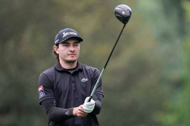 SUTTON COLDFIELD, ENGLAND - AUG 29: Maximilian Steinlechner (AUT) plays from the third tee during delayed play in Round 2 at the 2026 Husqvarna British Masters at The Belfry, Sutton Coalfield on August 29, 2026 in Warwickshire, England The 2026 Husqvarna British Masters