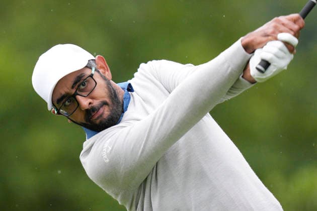 SUTTON COLDFIELD, ENGLAND - AUG 29: Yuvraj Sandhu (IND) plays from the third tee during delayed play in Round 2 at the 2026 Husqvarna British Masters at The Belfry, Sutton Coalfield on August 29, 2026 in Warwickshire, England The 2026 Husqvarna British Masters