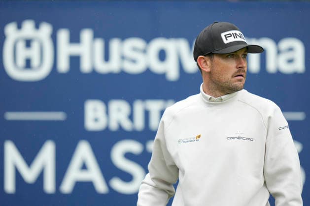 SUTTON COLDFIELD, ENGLAND - AUG 29: Joel Girrbach (SUI) plays from the sixth tee during delayed play in Round 2 at the 2026 Husqvarna British Masters at The Belfry, Sutton Coalfield on August 29, 2026 in Warwickshire, England The 2026 Husqvarna British Masters