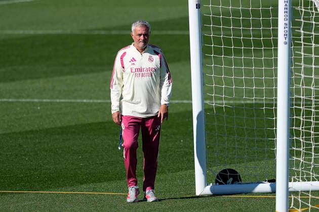 August 29, 2026, Valdebebas, Madrid, Spain: Jose Mourinho during the training day of Real Madrid ahead the Spanish League, LaLiga EA Sports, football match against Malaga CF at Ciudad Deportiva Real Madrid on August 29, 2026, in Valdebebas, Madrid, Spain. Valdebebas Spain - ZUMAa181 20260829_zaa_a181_018 Copyright: xOscarxJ.xBarrosox