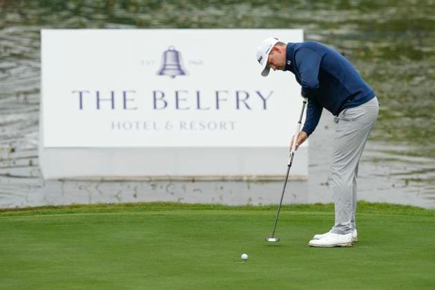 SUTTON COLDFIELD, ENGLAND - AUG 29: Bernd Wiesberger (AUT) putts on the 9th green during delayed play in Round 2 at the 2026 Husqvarna British Masters at The Belfry, Sutton Coalfield on August 29, 2026 in Warwickshire, England The 2026 Husqvarna British Masters