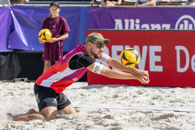 RECORD DATE NOT STATED German Beach Championship - Deutsche Beachvolleyball Meisterschaft Dortmund, Germany 29.08.2026 DORTMUND, GERMANY - AUGUST 29: Benedikt Sagstetter (Player 1, Eintracht Spontent) during the German Beach Championship - Deutsche Beachvolleyball Meisterschaft at Dortmund on August 29, 2026 in Dortmund, Germany. Copyright: xBEAUTIFULxSPORTS PeterxWeberx