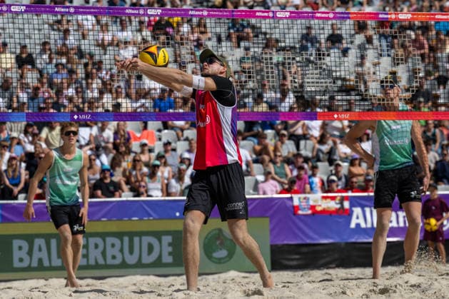 RECORD DATE NOT STATED German Beach Championship - Deutsche Beachvolleyball Meisterschaft Dortmund, Germany 29.08.2026 DORTMUND, GERMANY - AUGUST 29: Benedikt Sagstetter (Player 1, Eintracht Spontent) during the German Beach Championship - Deutsche Beachvolleyball Meisterschaft at Dortmund on August 29, 2026 in Dortmund, Germany. Copyright: xBEAUTIFULxSPORTS PeterxWeberx