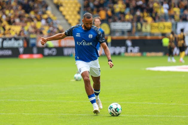3. Fussball Bundesliga: Alemannia Aachen - SV Meppen; 29.08.2026 Cyrill Akono (SV Meppen, 9) Dritte Liga: Alemannia Aachen - SV Meppen. 3. Spieltag, am 29.08.2026, Tivoli, Aachen. DFB REGULATIONS PROHIBIT ANY USE OF PHOTOGRAPHS AS IMAGE SEQUENCES AND OR QUASI-VIDEO. Copyright: xBEAUTIFULxSPORTS Freisenx