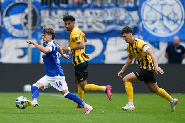 29.08.2026, Tivoli, Aachen, GER, 3. Liga, 3. Spieltag: Alemannia Aachen vs SV Meppen, Thorben Deters (SV Meppen 14) DFL REGULATIONS PROHIBIT ANY USE OF PHOTOGRAPHS AS IMAGE SEQUENCES AND OR QUASI-VIDEO. Aachen NRW Tivoli