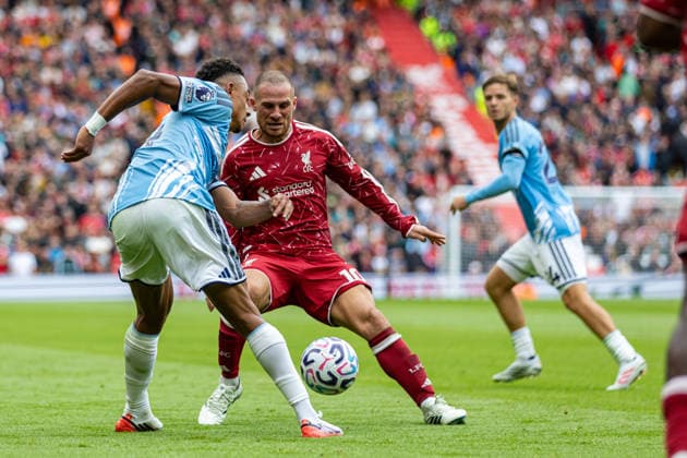 Football - FA Premier League - Liverpool FC v Nottingham Forest FC LIVERPOOL, ENGLAND - Saturday, August 29, 2026: Liverpool s Alexis Mac Allister during the FA Premier League match between Liverpool FC and Nottingham Forest FC at Anfield. (Photo by David Rawcliffe Propaganda) LIVERPOOL Anfield MERSEYSIDE ENGLAND  Copyright: xDavidxRawcliffex P2026-08-29-Liverpool_Nottingham_Forest-71