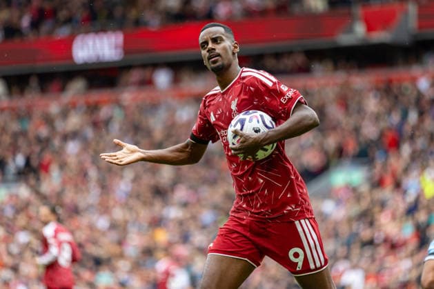Football - FA Premier League - Liverpool FC v Nottingham Forest FC LIVERPOOL, ENGLAND - Saturday, August 29, 2026: Liverpool s Alexander Isak celebrates after scoring his side s first and equalising goal during the FA Premier League match between Liverpool FC and Nottingham Forest FC at Anfield. (Photo by David Rawcliffe Propaganda) LIVERPOOL Anfield MERSEYSIDE ENGLAND  Copyright: xDavidxRawcliffex P2026-08-29-Liverpool_Nottingham_Forest-87