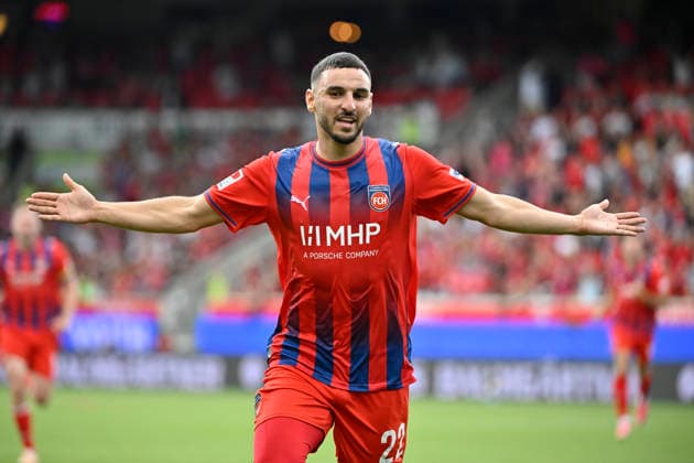 TOR zum 3:2 Oualid Mhamdi 1. FC Heidenheim 1846 FCH (22) Torjubel 1. FC Heidenheim 1846 FCH vs SG Dynamo Dresden SGD 29.08.2026 DFL REGULATIONS PROHIBIT ANY USE OF PHOTOGRAPHS AS IMAGE SEQUENCES AND OR QUASI-VIDEO 1. FC Heidenheim 1846 FCH vs SG Dynamo Dresden SGD *** GOAL to make it 3–2: Oualid Mhamdi, 1 FC Heidenheim 1846 (FCH) 22. Goal celebration: 1 FC Heidenheim 1846 (FCH) vs. SG Dynamo Dresden (SGD), August 29, 2026. DFL regulations prohibit any use of PHOTOGRAPHS AS IMAGE SEQUENCES AND OR QUASI-VIDEO 1 FC Heidenheim 1846 FCH vs. SG Dynamo Dresden SGD