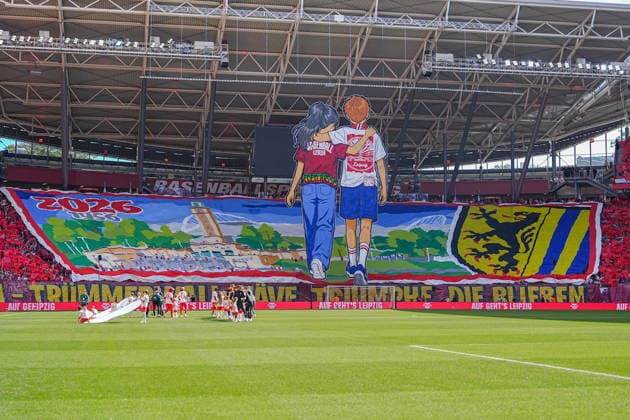29.08.2026, xydrx, Herren, Fußball, 1.Bundesliga, RB Leipzig - Borussia Mönchengladbach, Saison 2026 2027, Red Bull Arena: Choreografie der Fans von RB Leipzig DFB regulations prohibit any use of photographs as image sequences and or quasi-video. *** August 29, 2026, xydrx, Men s, Soccer, Bundesliga 1, RB Leipzig vs. Borussia Mönchengladbach, 2026–2027 Season, Red Bull Arena—Choreography by RB Leipzig fans. DFB regulations prohibit any use of photographs as image sequences and or quasi-video. Copyright: HMBxMedia YannisxDreimann