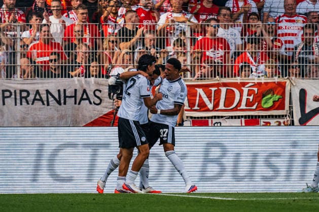 Deutschland: Bundesliga 2026 - 2027, 1. Spieltag - 1. FC Union Berlin vs Eintracht Frankfurt - Stadion An der Alten Försterei (Berlin): Younes Ebnoutalib (Eintracht Frankfurt, 11) Tor, Torjubel, Emotionen, Jubel, Freude *** Germany Bundesliga 2026–2027, Matchday 1: 1. FC Union Berlin vs. Eintracht Frankfurt, An der Alten Försterei Stadium, Berlin; Younes Ebnoutalib (Eintracht Frankfurt), 11th goal, goal celebration, emotions, cheering, joy Copyright: xTomxLauruschkatx