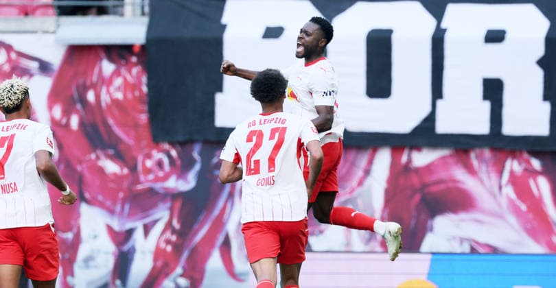 RB Leipzig - Moenchengladbach Bundesliga Leipzig, 29.08.2026, Red Bull Arena, Fußball, 1.Bundesliga, 1.Spieltag , RB Leipzig vs. Borussia Mönchengladbach, Im Bild: Tor für RB Leipzig. Ridle Baku (17, RB Leipzig) trifft zum 1:0 und jubelt. , Nur zur redaktionellen Nutzung. Only editorial use. , DFL DFB regulations prohibit any use of photographs as image sequences and or quasi-video. , *** RB Leipzig vs. Mönchengladbach, Bundesliga, Leipzig, August 29, 2026, Red Bull Arena, Soccer, Bundesliga 1, Matchday 1, RB Leipzig vs. Borussia Mönchengladbach, Pictured: Goal by RB Leipzig’s Ridle Baku (17); RB Leipzig scores to make it 1–0 and celebrates, For editorial use only; DFL and DFB regulations prohibit any use of photographs as image sequences and or quasi-video,