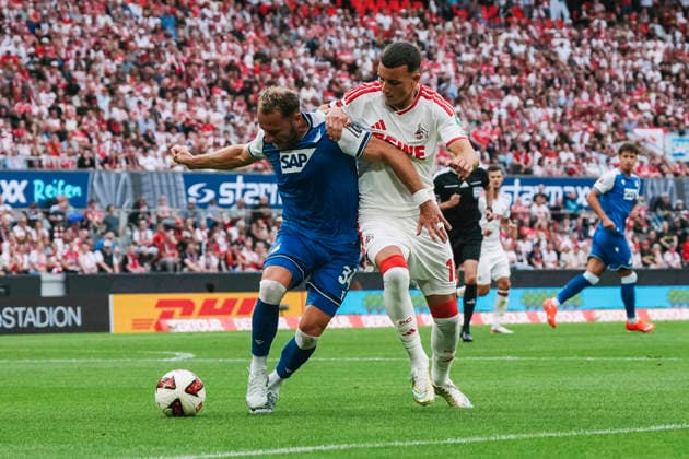 29.08.2026, xjmrgnx, Fussball 1.Bundesliga, 1.FC Koeln - TSG Hoffenheim v.l. Zweikampf zwischen Vladimir Coufal (34, Hoffenheim) und SaÃ¯d El Mala (10, Koeln) (DFL DFB REGULATIONS PROHIBIT ANY USE OF PHOTOGRAPHS as IMAGE SEQUENCES and or QUASI-VIDEO) Koeln *** August 29, 2026, xjmrgnx, Soccer, Bundesliga 1, 1. FC Köln vs. TSG Hoffenheim: A tackle between Vladimir Coufal (34), Hoffenheim and Saïd El Mala (10), Cologne. DFL and DFB regulations prohibit any use of photographs as image sequences and or quasi-video. Cologne