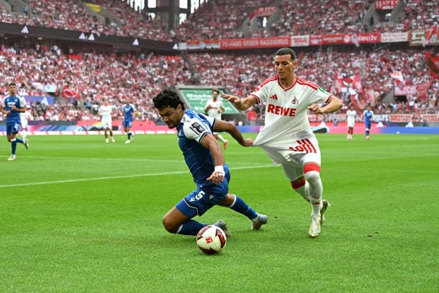 Ozan Kabak (TSG Hoffenheim) und Said El Mala (1. FC Koeln) im Zweikampf waehrend des Spiels der 1. Bundesliga zwischen 1. FC Koeln und TSG Hoffenheim, RheinEnergieStadion am 29. August 2026 in Koeln, Deutschland. (Foto von Ralf Treese DeFodi Images) +++ Ozan Kabak (TSG Hoffenheim) und Said El Mala (1. FC Koeln) battle for the ball during the Bundesliga match between 1. FC Koeln and TSG Hoffenheim at RheinEnergieStadion on August 29, 2026 in Cologne, Germany. (Photo by Ralf Treese DeFodi Images) DFB DFL REGULATIONS PROHIBIT ANY USE OF PHOTOGRAPHS AS IMAGE SEQUENCES AND OR QUASI-VIDEO. (Photo by Ralf Treese DeFodi Images) - *** Ozan Kabak of TSG Hoffenheim and Said El Mala of 1. FC Köln battle for the ball during the Bundesliga match between 1. FC Köln and TSG Hoffenheim at RheinEnergieStadion on August 29, 2026, in Cologne, Germany. Photo by Ralf Treese, DeFodi Images. Ozan Kabak of TSG Hoffenheim and Said El Mala of 1. FC Köln battle for the ball during the Bundesliga match between 1. FC Köln and TSG Hoffenheim at RheinEnergieStadion on August 29, 2026 in Cologne, Germany. Photo by Ralf Treese, DeFodi Images. DFB and DFL regulations prohibit any use of photographs as image sequences and or quasi-video. Photo by Ralf Treese, DeFodi Images.
