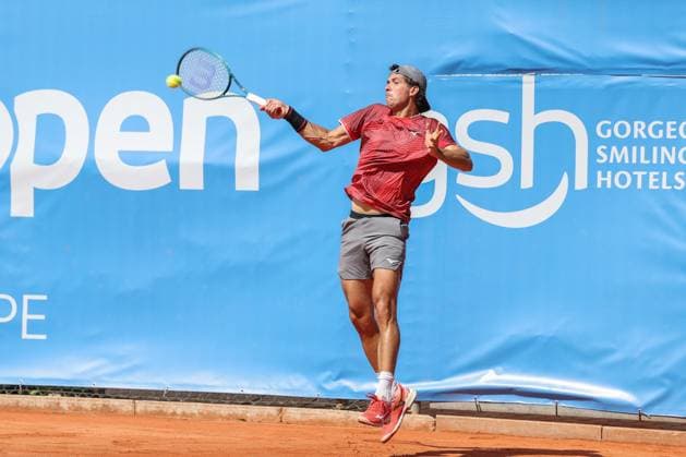 Im Bild: Facundo Mena (ARG), Facundo Mena (ARG) vs. Cezar Cretu (ROU), ATP, Tennis Herren Challenger Schwaben Open, Herren, Tennis, Finale, Einzel, 29.08.2026 Augsburg Bayern Deutschland