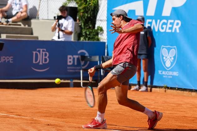 Im Bild: Facundo Mena (ARG), Facundo Mena (ARG) vs. Cezar Cretu (ROU), ATP, Tennis Herren Challenger Schwaben Open, Herren, Tennis, Finale, Einzel, 29.08.2026 Augsburg Bayern Deutschland