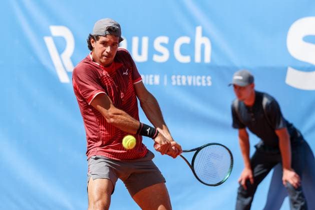 Im Bild: Facundo Mena (ARG), Facundo Mena (ARG) vs. Cezar Cretu (ROU), ATP, Tennis Herren Challenger Schwaben Open, Herren, Tennis, Finale, Einzel, 29.08.2026 Augsburg Bayern Deutschland