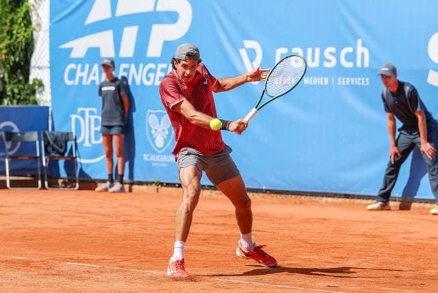 Im Bild: Facundo Mena (ARG), Facundo Mena (ARG) vs. Cezar Cretu (ROU), ATP, Tennis Herren Challenger Schwaben Open, Herren, Tennis, Finale, Einzel, 29.08.2026 Augsburg Bayern Deutschland