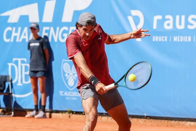 Im Bild: Facundo Mena (ARG), Facundo Mena (ARG) vs. Cezar Cretu (ROU), ATP, Tennis Herren Challenger Schwaben Open, Herren, Tennis, Finale, Einzel, 29.08.2026 Augsburg Bayern Deutschland