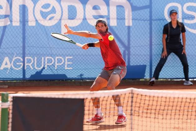 Im Bild: Facundo Mena (ARG), Facundo Mena (ARG) vs. Cezar Cretu (ROU), ATP, Tennis Herren Challenger Schwaben Open, Herren, Tennis, Finale, Einzel, 29.08.2026 Augsburg Bayern Deutschland