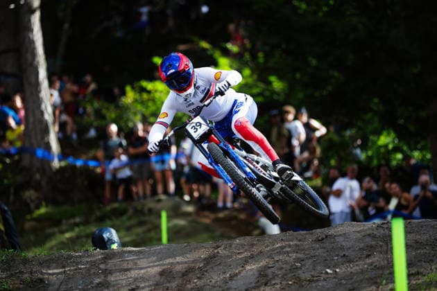 2026 UCI Mountain Bike World Championships Picture by Ed Sykes SWpix.com - 29 08 2026 - Cycling - 2026 UCI Mountain Bike World Championships - Val di Sole, Trentino, Italy - Downhill (DHI) Final - Men Elite - Matt Walker (Great Britain) Copyright: x xSWpix.comx(t axPhotographyxHubxLtd)xEdxSykes SWpix.comx SWP-3030-21096